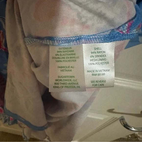 Lilly Pulitzer Blue One-Shoulder Floral Midi Dress - Picture 8 of 9